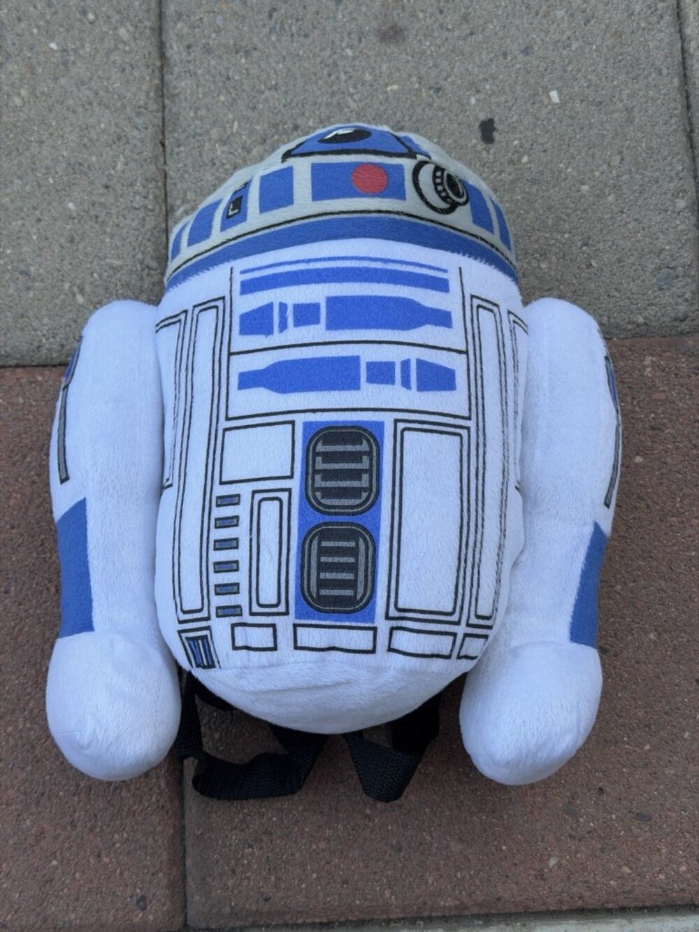 NWT Star Wars R2-D2 Plush Backpack White Blue